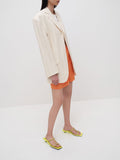 CHARLES & KEITH Women Recycled Polyester Gem-Embellished Mules Lime
