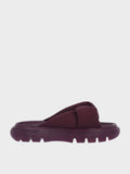 Odessa Nylon Round-Toe Slide Sandals Purple