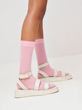 CHARLES & KEITH Women Square Toe Ankle-Strap Sandals Chalk