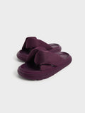 Odessa Nylon Round-Toe Slide Sandals Purple