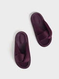 Odessa Nylon Round-Toe Slide Sandals Purple