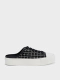 Tweed Slip-On Sneakers Black