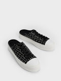 Tweed Slip-On Sneakers Black