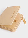 CHARLES & KEITH Women Snap Button Card Holder_Beige