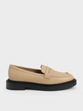 CHARLES & KEITH Women Classic Penny Loafers Nude