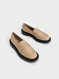 CHARLES & KEITH Women Classic Penny Loafers Nude