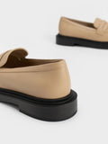 CHARLES & KEITH Women Classic Penny Loafers Nude