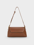 CHARLES & KEITH Women Nasrin Geometric Shoulder Bag_Chocolate