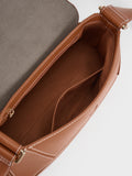 CHARLES & KEITH Women Nasrin Geometric Shoulder Bag_Chocolate