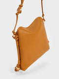CHARLES & KEITH Cube Knotted Hobo Bag Orange