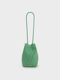 Genoa Knitted Drawstring Bag Green