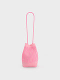Genoa Knitted Drawstring Bag Pink