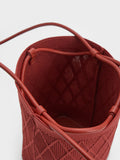 Genoa Knitted Drawstring Bag Brick