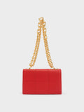 Georgette Chain Handle Bag Red