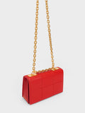 Georgette Chain Handle Bag Red