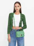 Kalinda Metallic Accent Boxy Bag Green