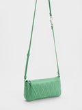 Geona Knitted Phone Pouch Green