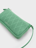 Geona Knitted Phone Pouch Green
