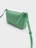 Geona Knitted Phone Pouch Green