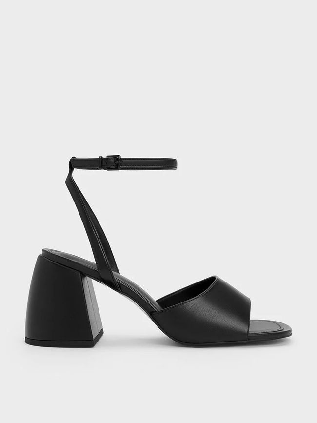 CHARLES & KEITH Chunky Block Heel Sandals Black