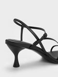 CHARLES & KEITH Strappy Spool Heel Sandals Black