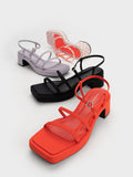 CHARLES & KEITH Women Women Flower Buckle Strappy Sandals Lilac