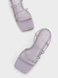 CHARLES & KEITH Women Women Flower Buckle Strappy Sandals Lilac