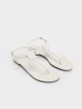 CHARLES & KEITH Koa Thong Sandals White
