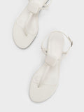 CHARLES & KEITH Koa Thong Sandals White