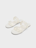 CHARLES & KEITH Women Fia Gem-Strap Slide Sandals White