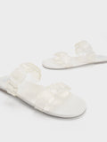 CHARLES & KEITH Women Fia Gem-Strap Slide Sandals White
