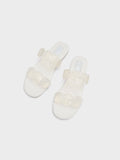 CHARLES & KEITH Women Fia Gem-Strap Slide Sandals White