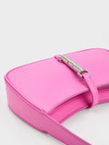 CHARLES & KEITH Women Cesia Metallic Accent Shoulder Bag Pink