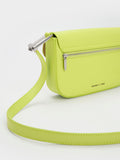 CHARLES & KEITH Women Koa Square Push Lock Shoulder Bag Lime