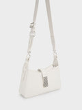 Chain Handle Shoulder Bag White