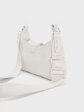 Chain Handle Shoulder Bag White