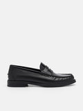 PEDRO Leather Penny Loafers - Black