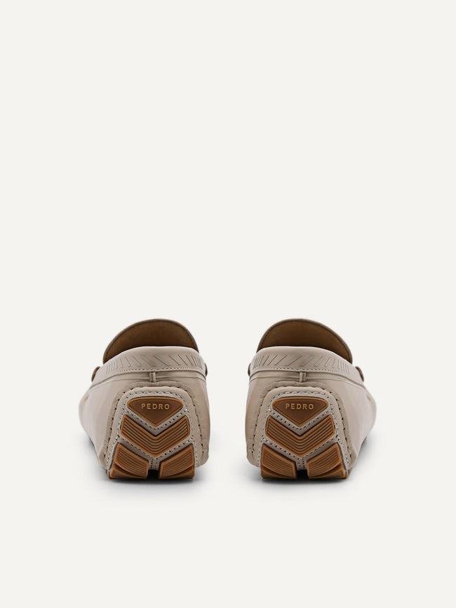 PEDRO Leather Driving Shoes - Sand
