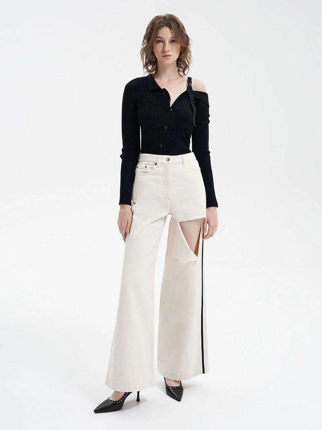 Studded Pointed-Toe Slingback Pumps