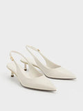 Curtis Pointed-Toe Kitten-Heel Slingback Pumps_Chalk