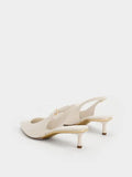 Curtis Pointed-Toe Kitten-Heel Slingback Pumps_Chalk