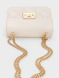 Alva Quilted Chain-Handle Bag_Cream