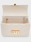 Alva Quilted Chain-Handle Bag_Cream