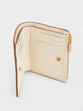 CHARLES & KEITH Women Apolline Textured Top-Zip Wallet_Cream