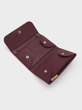 Octavia Front Flap Long Wallet_Wineberry Red