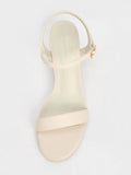 CHARLES & KEITH Block Heel Ankle-Strap Sandals White