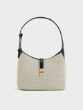 CHARLES & KEITH Women Wisteria Canvas Belted Shoulder Bag_Multi