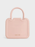 CHARLES & KEITH Women Perline Sculptural Top Handle Bag_Pink