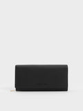 Muriel Front Flap Long Wallet_Black