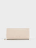 Muriel Front Flap Long Wallet_Oat
